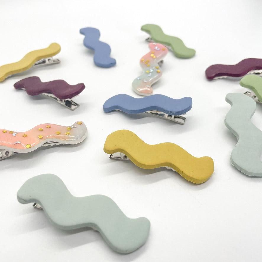 Squiggle Hair Clips