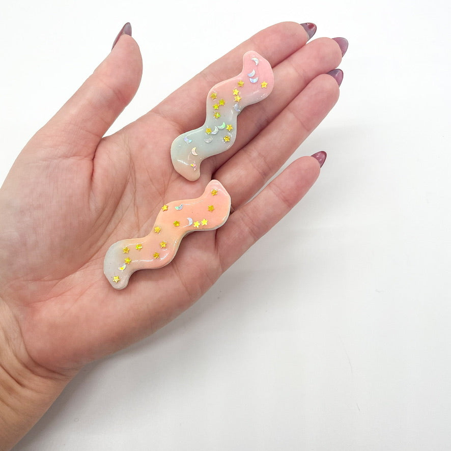 Squiggle Hair Clips
