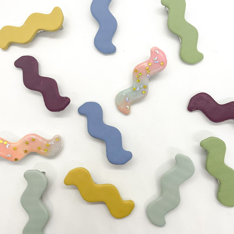 Squiggle Hair Clips